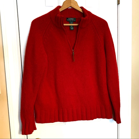 Lauren Ralph Lauren Sweaters - LRL Lauren Ralph Lauren 100% Lambswool Red Sweater